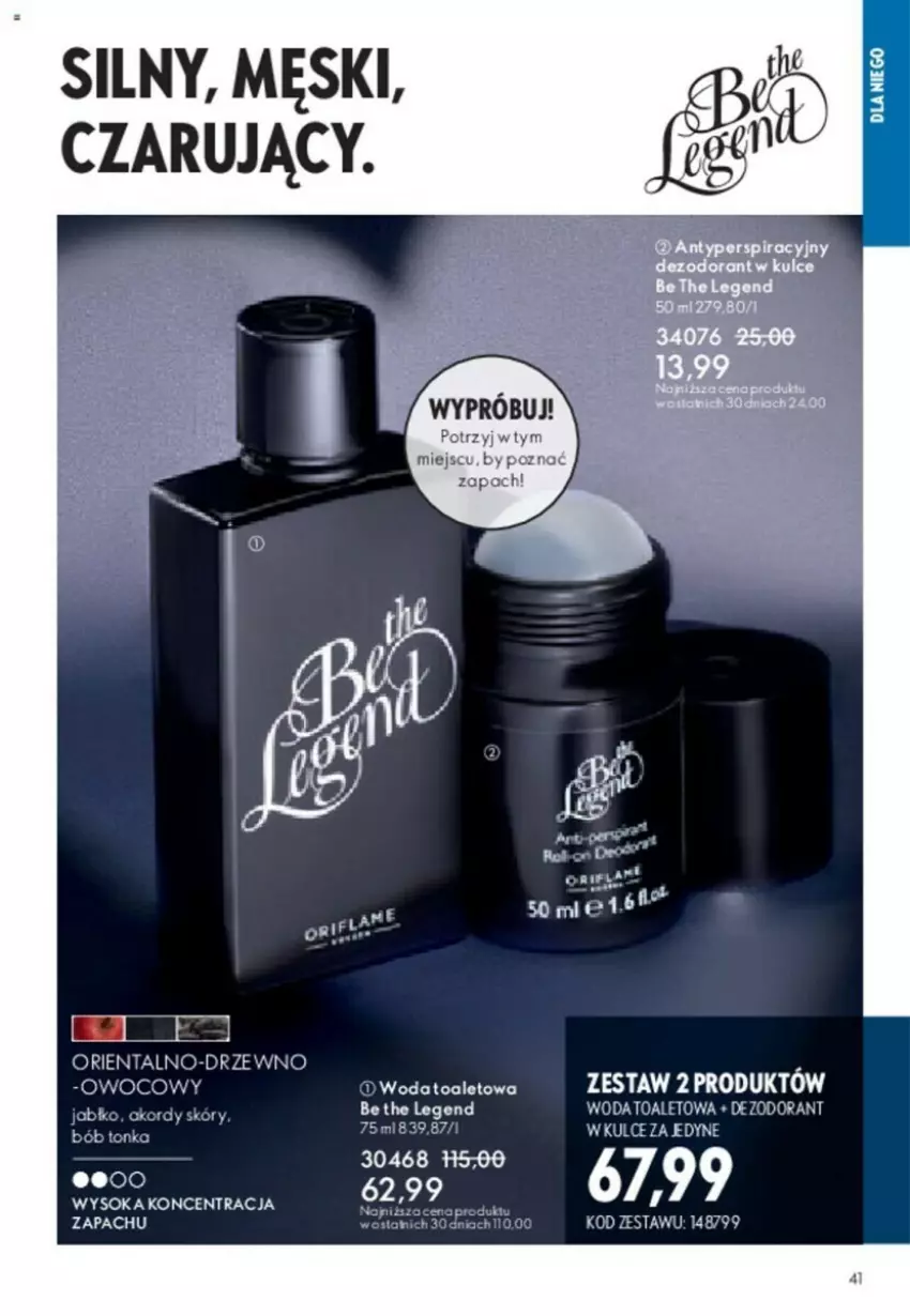 Gazetka promocyjna Oriflame - ważna 23.01 do 12.02.2024 - strona 117 - produkty: Be the Legend, Dezodorant, Sok, Woda, Woda toaletowa