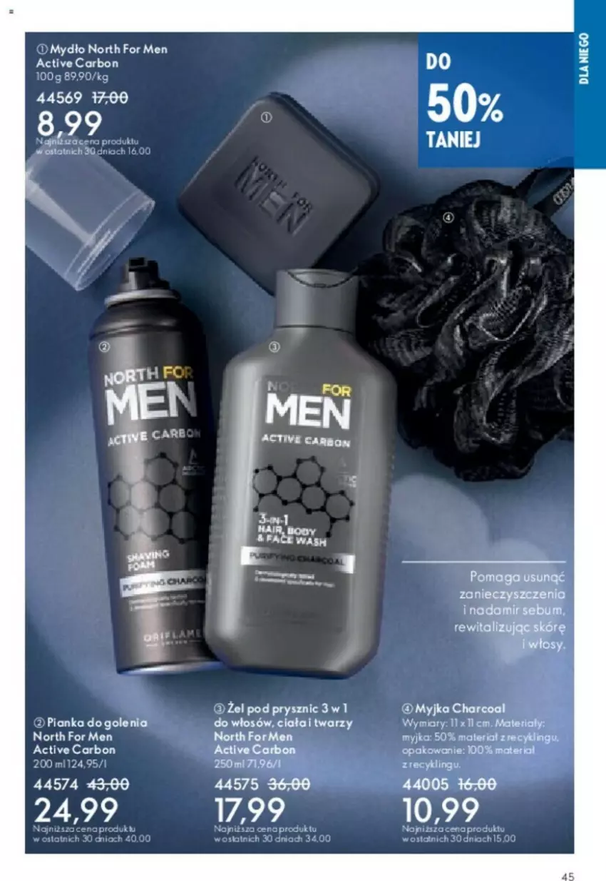 Gazetka promocyjna Oriflame - ważna 23.01 do 12.02.2024 - strona 121 - produkty: Mydło, North for Men, Pianka do golenia