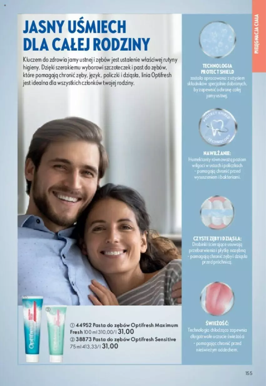 Gazetka promocyjna Oriflame - ważna 23.01 do 12.02.2024 - strona 63 - produkty: Optifresh, Pasta do zębów