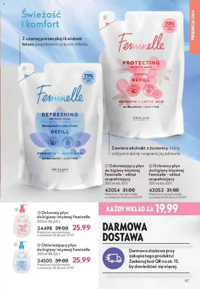 Gazetka promocyjna Oriflame - ważna 23.01 do 12.02.2024 - strona 65 - produkty: Feminelle, Oriflame, Płyn do higieny intymnej, Wino, Zdrowie