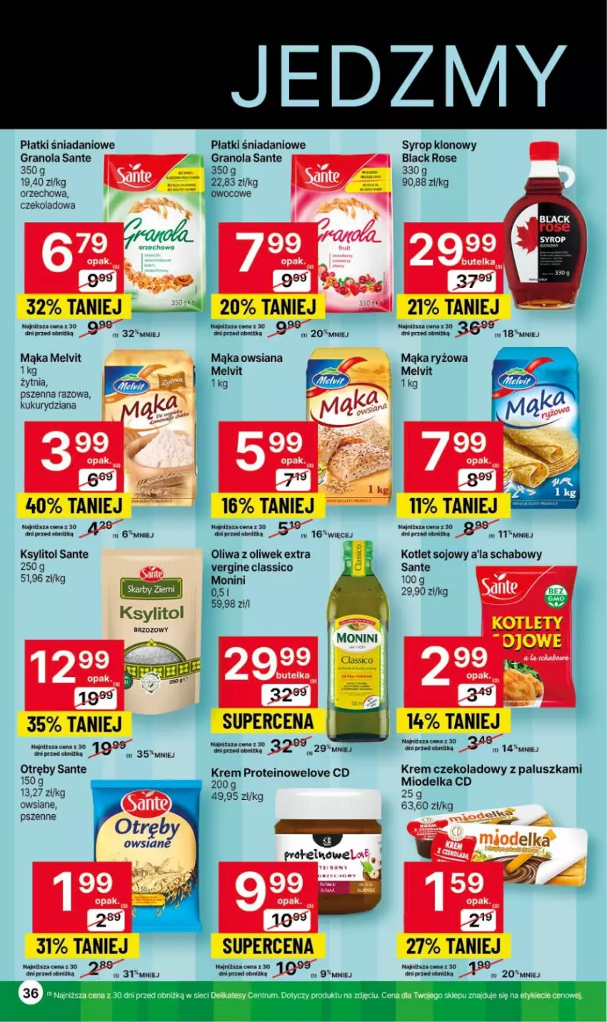 Gazetka promocyjna Delikatesy Centrum - Gazetka DC41czw-sr - ważna 19.10 do 25.10.2023 - strona 36 - produkty: Danio, Fa, Gin, Gra, Granola, Kotlet, Ksylitol, Lack, Mąka, Melvit, Oliwa, Oliwa z oliwek, Rum, Ryż, Sante, Syrop