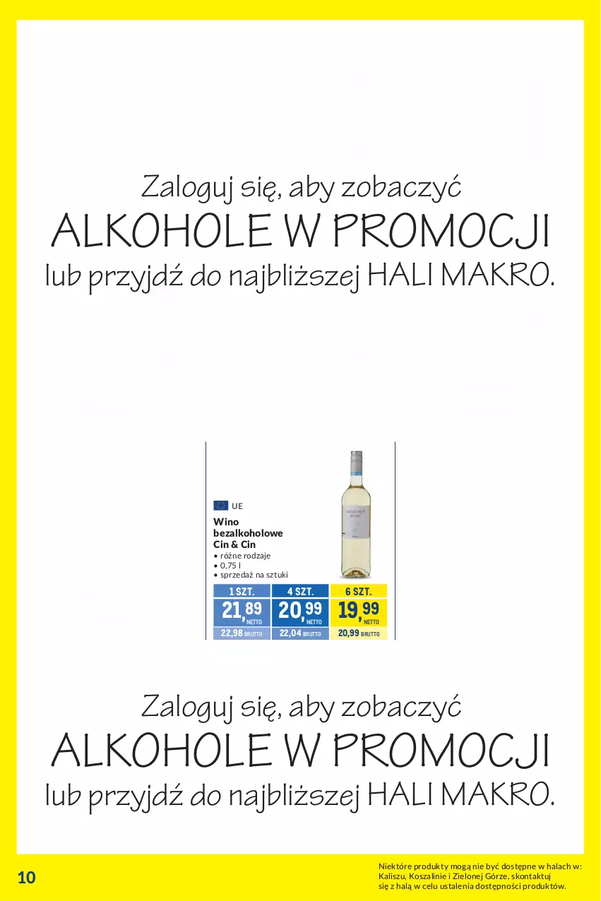 Gazetka promocyjna Makro - Kupujesz więcej płacisz mniej - ważna 07.07 do 03.08.2026 - strona 10 - produkty: Advocaat, Alkohole, AniOne, Fresco, Gra, JBL, Kosz, Likier, Mus, Szal, Wino, Wino bezalkoholowe, Wino musujące, Wódka