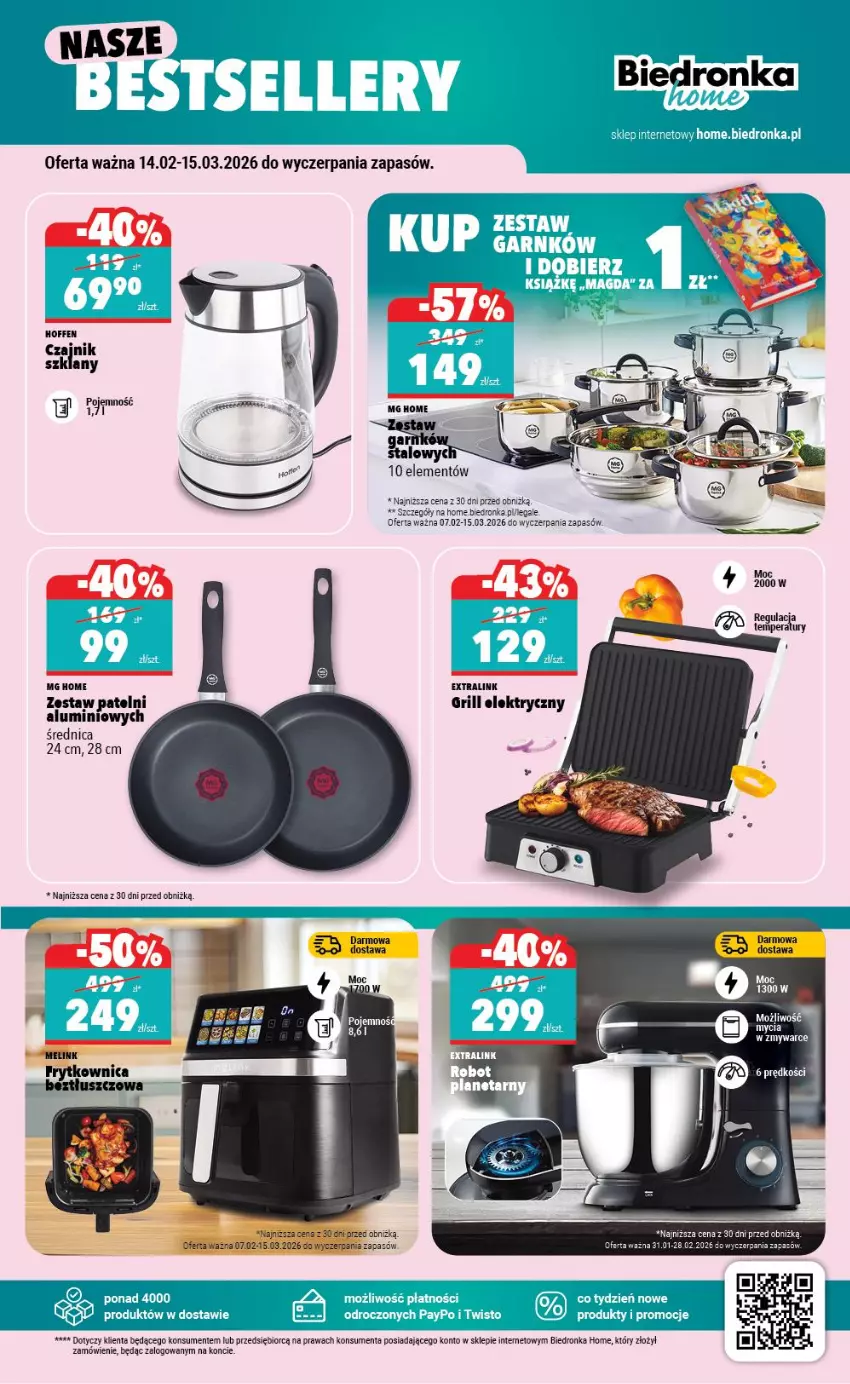 Gazetka promocyjna Biedronka - Home - ważna 14.02 do 21.02.2026 - strona 6 - produkty: Czajnik, Grill