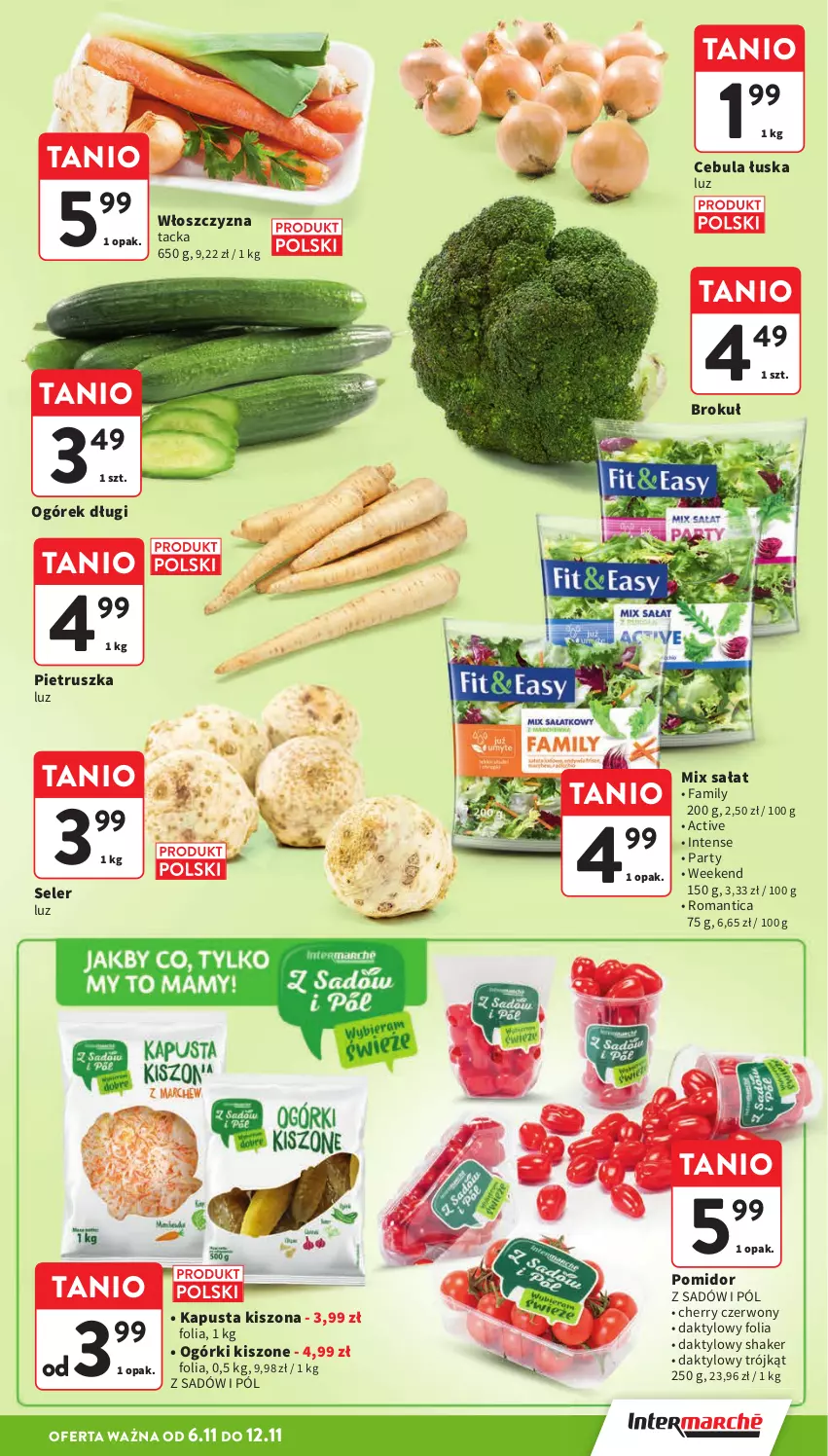Gazetka promocyjna Intermarche - Gazetka promocyjna - ważna 06.11 do 12.11.2025 - strona 13 - produkty: Cebula, Fa, Ogórek, Pietruszka, Sałat