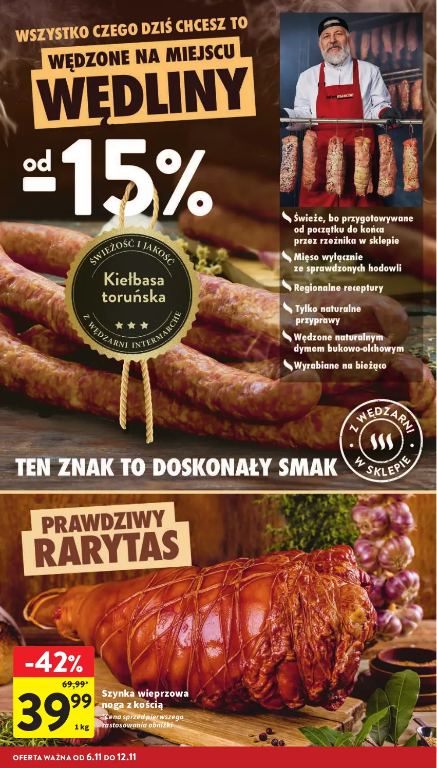 Gazetka promocyjna Intermarche - Gazetka promocyjna - ważna 06.11 do 12.11.2025 - strona 14 - produkty: Szynka, Szynka wieprzowa