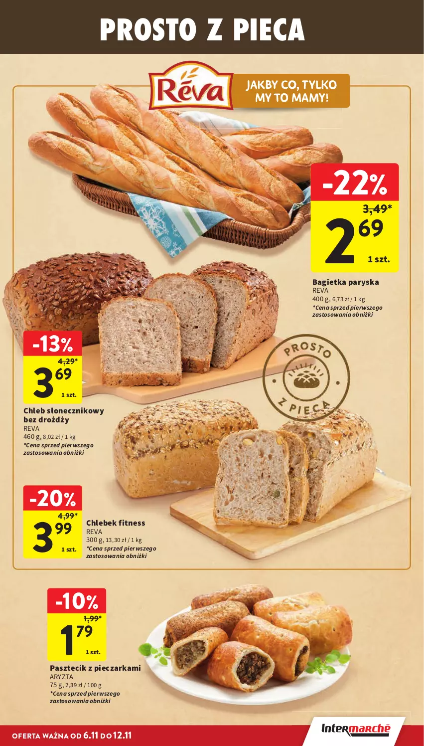 Gazetka promocyjna Intermarche - Gazetka promocyjna - ważna 06.11 do 12.11.2025 - strona 23 - produkty: Bagietka, Chleb, Pasztecik z pieczarkami, Piec, Pieczarka