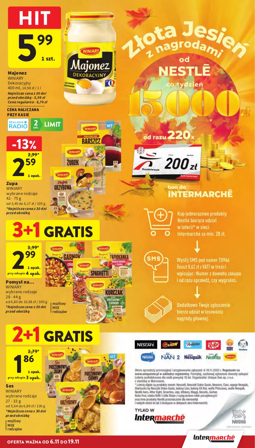 Gazetka promocyjna Intermarche - Gazetka promocyjna - ważna 06.11 do 12.11.2025 - strona 27 - produkty: Gra, Majonez, Sos, Winiary, Zupa
