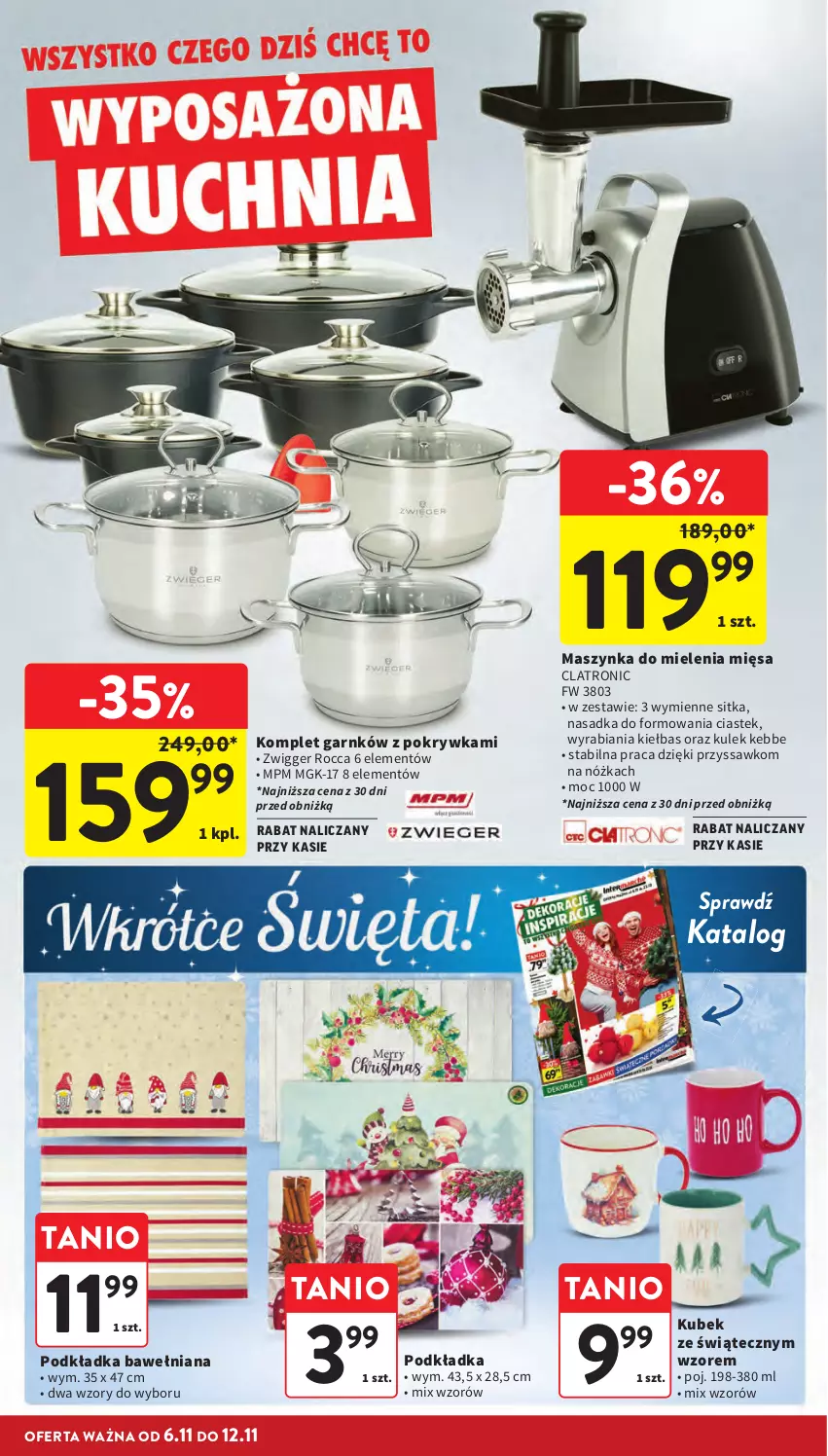 Gazetka promocyjna Intermarche - Gazetka promocyjna - ważna 06.11 do 12.11.2025 - strona 40 - produkty: Kubek, Maszynka, Maszynka do mielenia, Podkład, Podkładka, Stek, Szynka