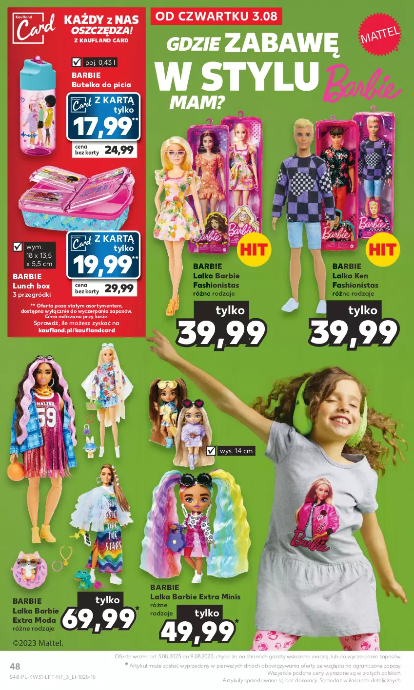 Gazetka promocyjna Kaufland - Gazetka tygodnia - ważna 03.08 do 09.08.2023 - strona 48 - produkty: Barbie, Fa, Gra, Lalka, Lunch box, Moda