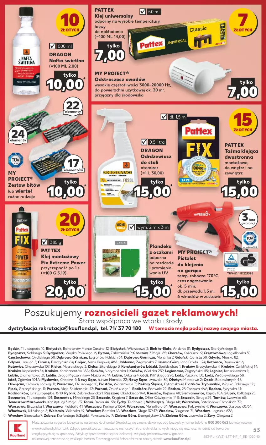 Gazetka promocyjna Kaufland - Gazetka tygodnia - ważna 03.08 do 09.08.2023 - strona 53 - produkty: Fa, Inka, Klej, Lion, Monte, Orka, Piast, Pistolet, Por, Sok, Sos, Telefon, Top