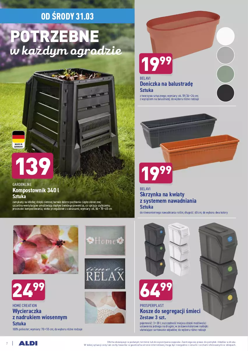 Gazetka promocyjna Aldi - Od Środy - ważna 31.03 do 03.04.2021 - strona 7 - produkty: Klej, Kosz, Wycieraczka