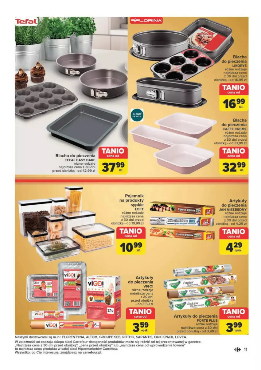 Gazetka promocyjna Carrefour - ważna 19.11 do 07.12.2024 - strona 3 - produkty: Blacha do pieczenia, Fa, Jan Niezbędny, Noż, Piec, Pojemnik, Tefal