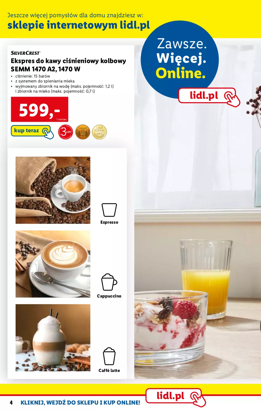 Gazetka promocyjna Lidl - KATALOG SKLEPU ONLINE - ważna 06.02 do 26.02.2023 - strona 4 - produkty: Cappuccino, Mleko, Tera