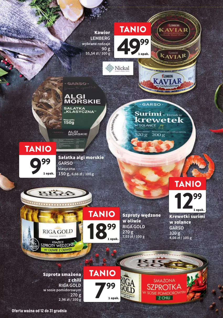 Gazetka promocyjna Intermarche - ważna 12.12 do 31.12.2024 - strona 10 - produkty: Kawior, LG, Solan, Sos, Szprot