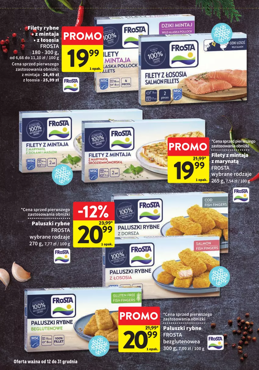 Gazetka promocyjna Intermarche - ważna 12.12 do 31.12.2024 - strona 8 - produkty: Dorsz, Frosta, Mintaj, Paluszki rybne, Sos