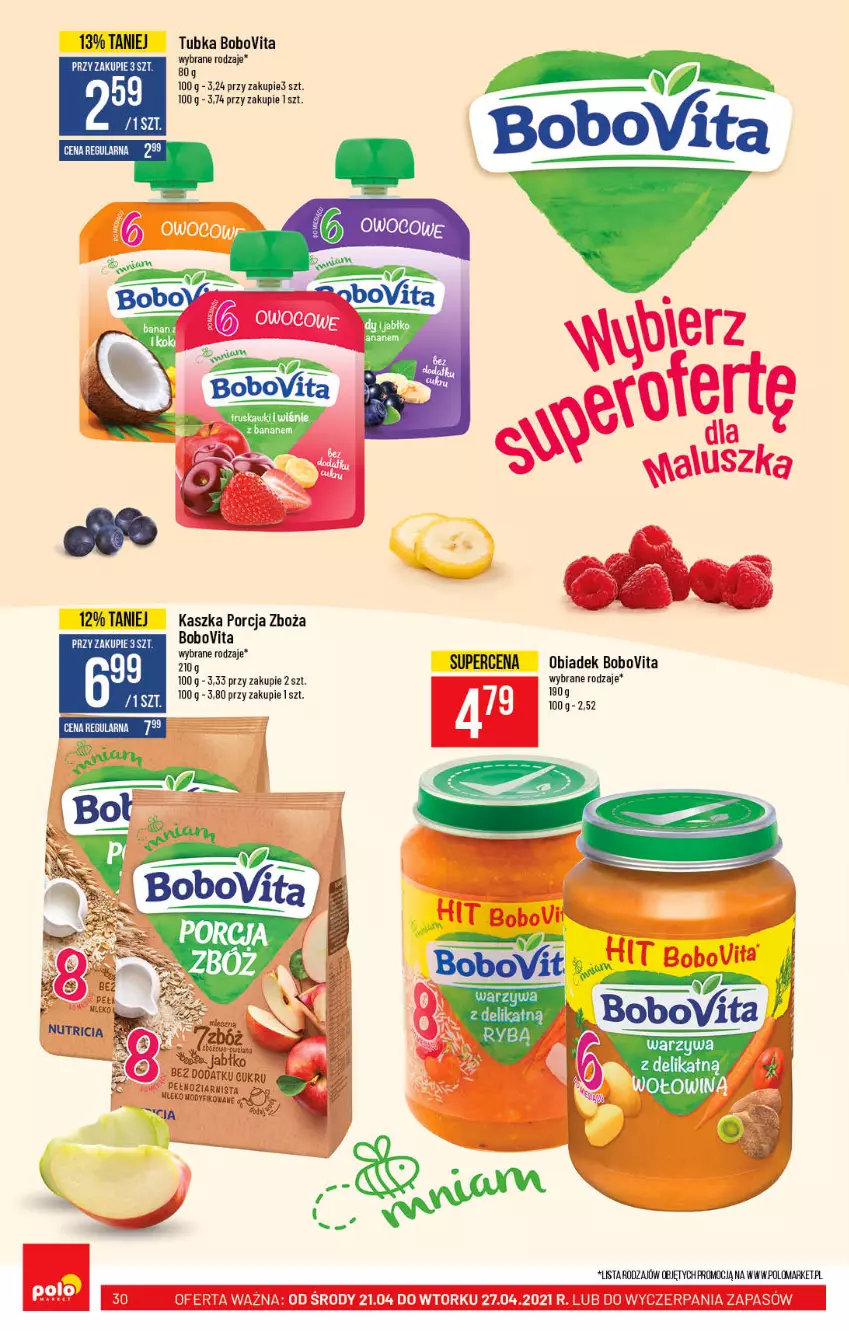 Gazetka promocyjna PoloMarket - Gazetka promocyjna - ważna 21.04 do 27.04.2021 - strona 30 - produkty: BoboVita, Mleko, Mleko modyfikowane, Por