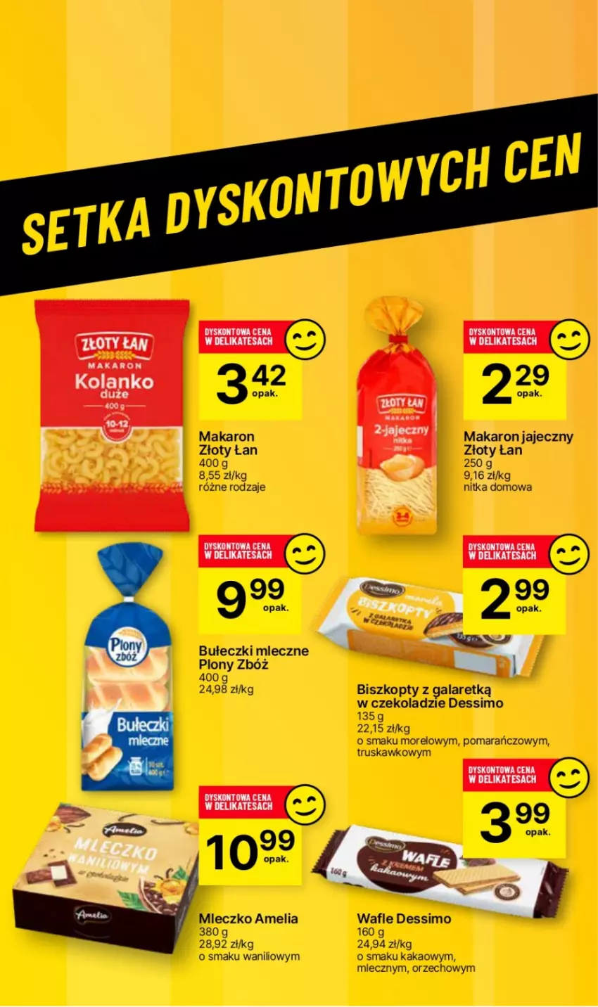 Gazetka promocyjna Delikatesy Centrum - Dyskontowe ceny w Delikatesach Centrum - ważna 18.01 do 24.01.2024 - strona 34 - produkty: Biszkopty, Bułeczki, Bułeczki mleczne, Gala, Kakao, Makaron, Mleczko, Wafle