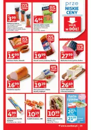 Gazetka promocyjna Auchan - przeNISKIE CENY lecą w dół Hipermarkety - Gazetka - ważna od 02.03 do 02.03.2022 - strona 15 - produkty: Polędwica, Ciasto francuskie, Krakus, Ser, Drobimex, Parówki, Papryka, Serdelki, Szynka, Morliny, Boczek, Kabanos, Szynka delikatesowa, Kiełbasa, Olewnik, Bianka, Kiełbasa śląska