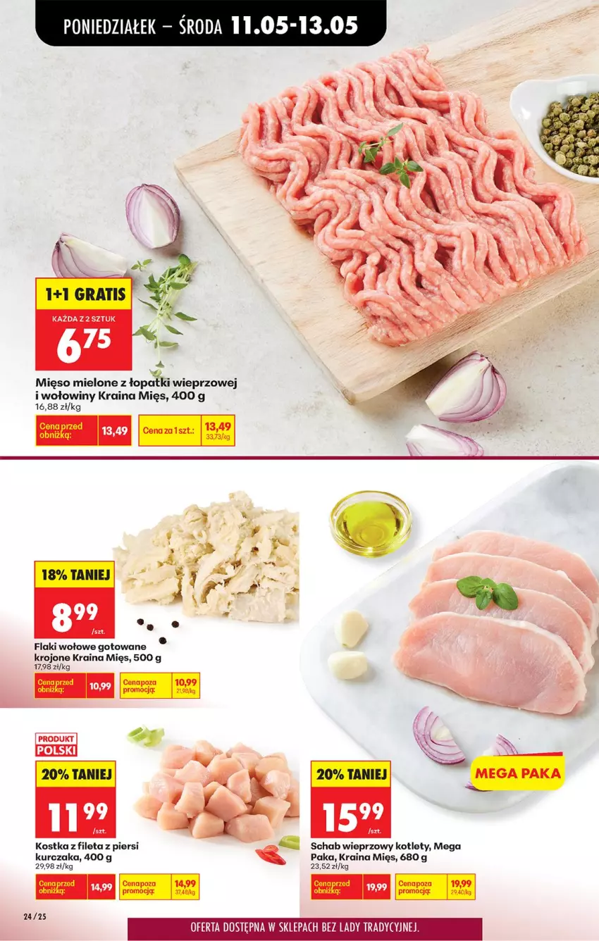 Gazetka promocyjna Biedronka - Od Poniedziałku - ważna 11.05 do 16.05.2026 - strona 42 - produkty: Flaki, Flaki wołowe, Kotlet, Kurczak, Mięso, Mięso mielone, Schab wieprzowy