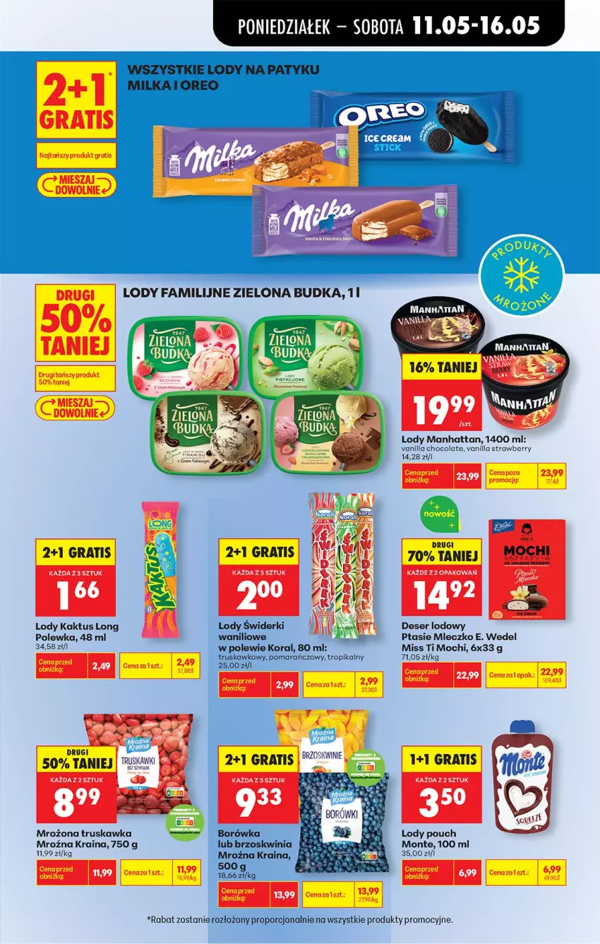 Gazetka promocyjna Biedronka - Od Poniedziałku - ważna 11.05 do 16.05.2026 - strona 61 - produkty: Brzoskwinie, Deser, E. Wedel, Gra, Kaktus, Lody, Mleczko, Monte, Por, Ptasie mleczko, Ser