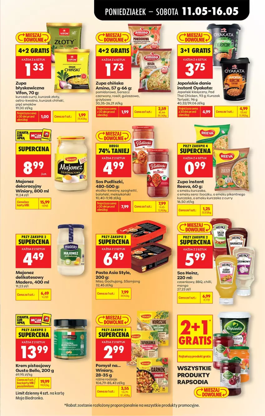 Gazetka promocyjna Biedronka - Od Poniedziałku - ważna 11.05 do 16.05.2026 - strona 67 - produkty: Acer, Bell, Gra, Heinz, Krem pistacjowy, Kurczak, Majonez, Por, Pudliszki, Rosół, Ser, Sos, Spaghetti, Winiary, Zupa