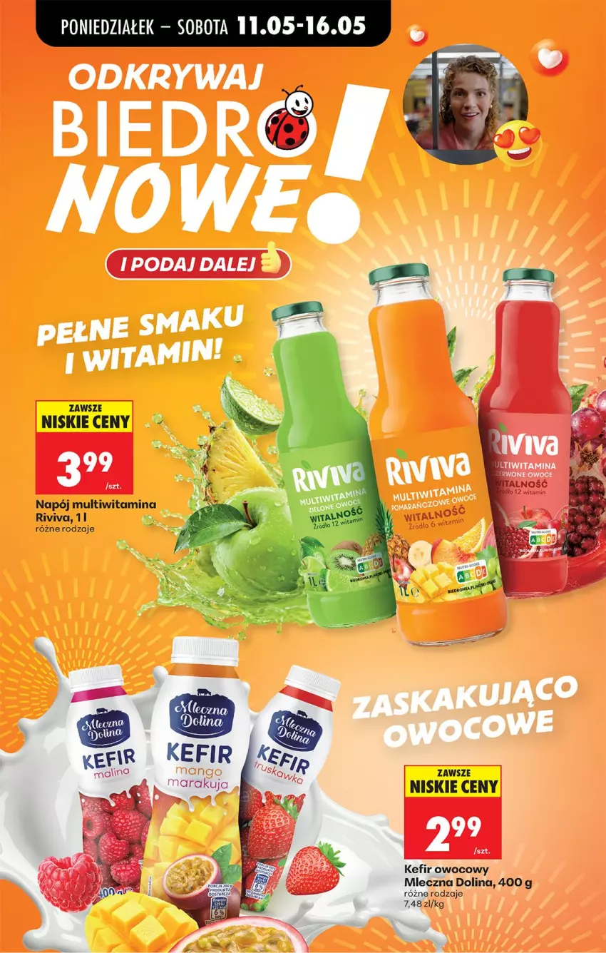 Gazetka promocyjna Biedronka - Od Poniedziałku - ważna 11.05 do 16.05.2026 - strona 79 - produkty: Kefir, Napój