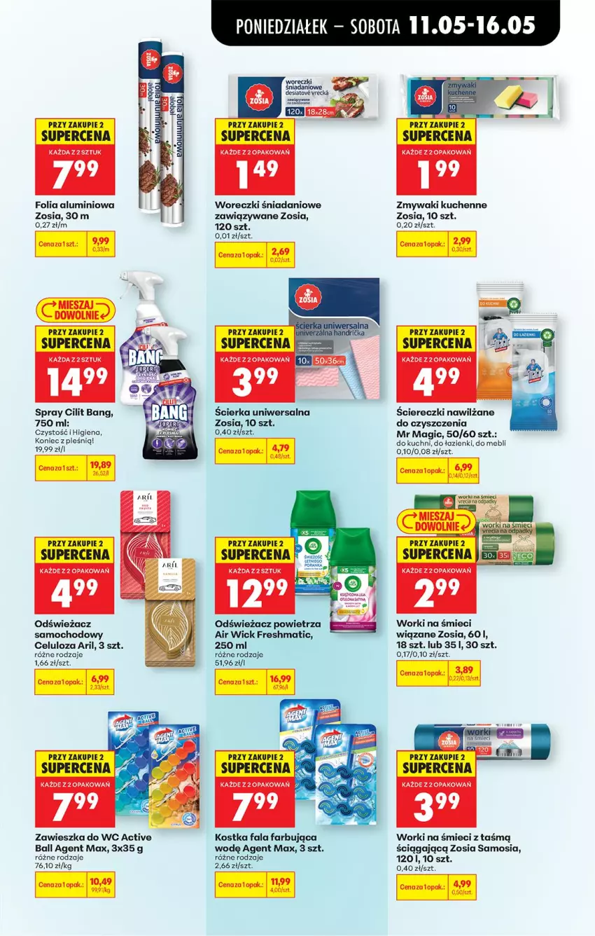 Gazetka promocyjna Biedronka - Od Poniedziałku - ważna 11.05 do 16.05.2026 - strona 89 - produkty: AEG, Air Wick, Danio, Fa, Folia aluminiowa, Odświeżacz powietrza, Top, Worki na śmiec, Worki na śmieci, Zawieszka do wc, Zmywaki kuchenne