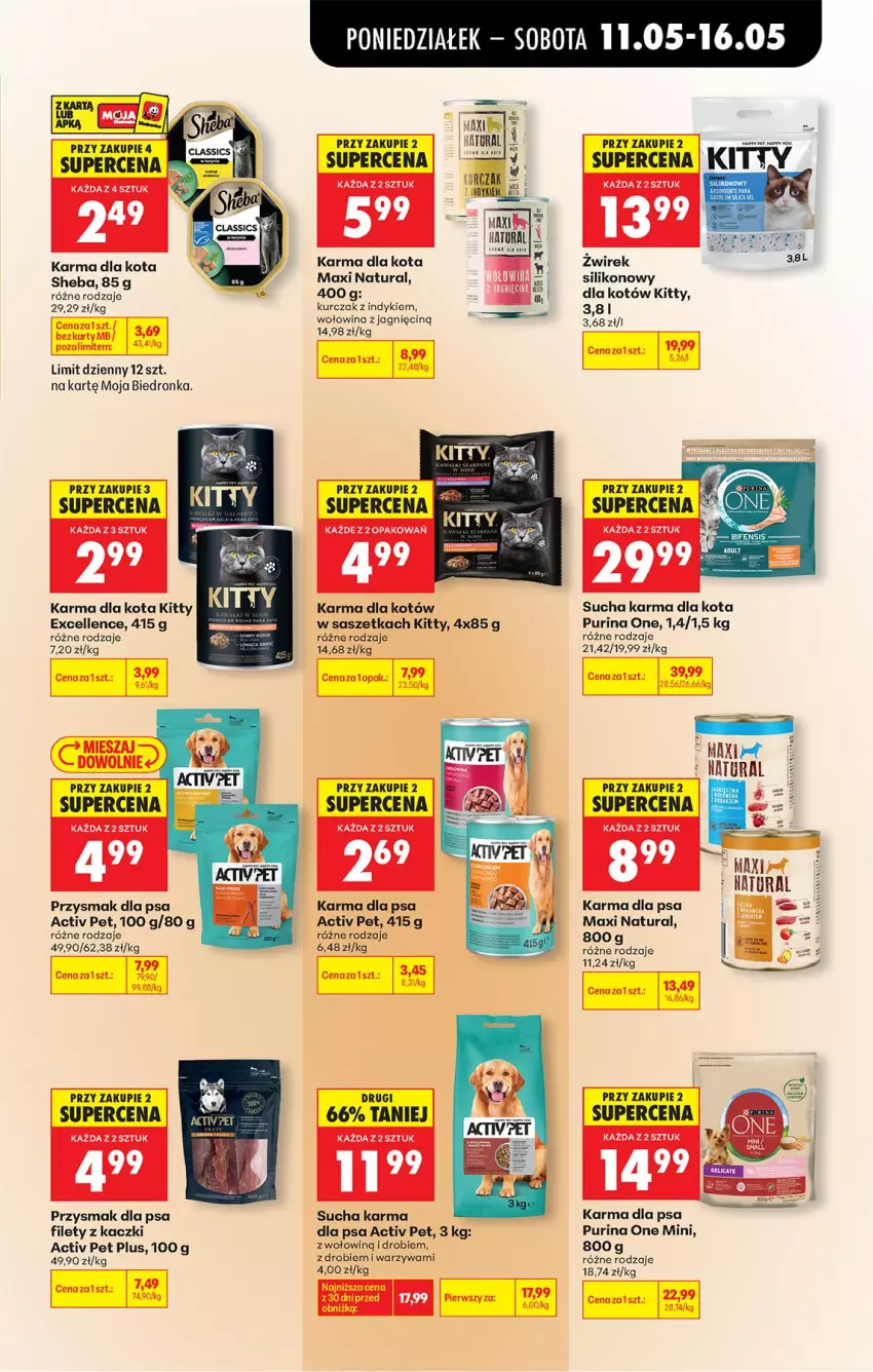 Gazetka promocyjna Biedronka - Od Poniedziałku - ważna 11.05 do 16.05.2026 - strona 93 - produkty: Fa, Kurczak, Olej, Pasek, Przysmak dla psa, Pur, Purina, Sucha karma, Warzywa, Wołowina