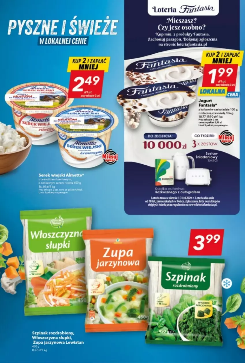 Gazetka promocyjna Lewiatan - ważna 24.10 do 31.10.2024 - strona 11 - produkty: Fa, Fanta, Gra, Jogurt, Książka, Ser, Serek, Szpinak, Zupa