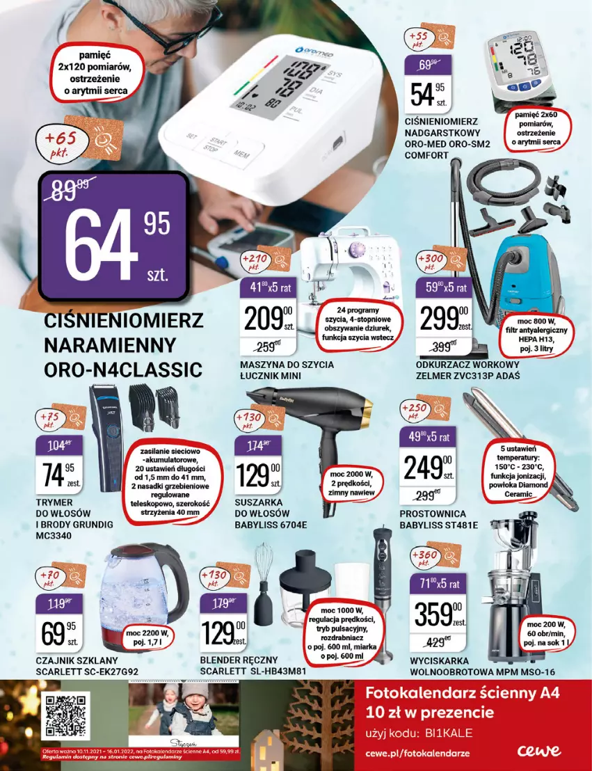 Gazetka promocyjna Bi1 - Jakość zakupów - ważna 12.01 do 18.01.2022 - strona 12 - produkty: Akumulator, Babyliss, Blender, Blender ręczny, Ciśnieniomierz, Czajnik, Gra, K2, Odkurzacz, Rozdrabniacz, Ser, Silan, Sok, Suszarka, Szyna, Teleskop, Top, Wyciskarka, Wyciskarka wolnoobrotowa, Zelmer