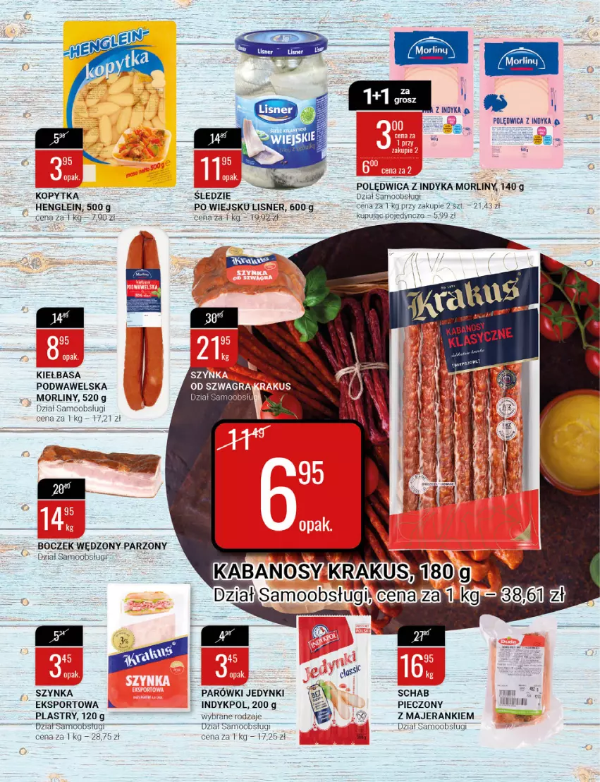 Gazetka promocyjna Bi1 - Jakość zakupów - ważna 12.01 do 18.01.2022 - strona 5 - produkty: Boczek, Kiełbasa, Kiełbasa podwawelska, Kopytka, Lisner, Morliny, Parówki, Piec, Polędwica, Por, Sport, Szynka, Wawel