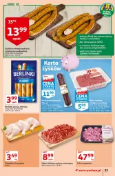Gazetka promocyjna Auchan - Hiper porządki Hipermarkety - Gazetka - ważna od 25.02 do 25.02.2021 - strona 23 - produkty: Pupa, Kurczak, Mięso mielone, Parówki, Burger, Morliny, Kotlet, Kiełbasa, Berlinki, Mięso, Fa