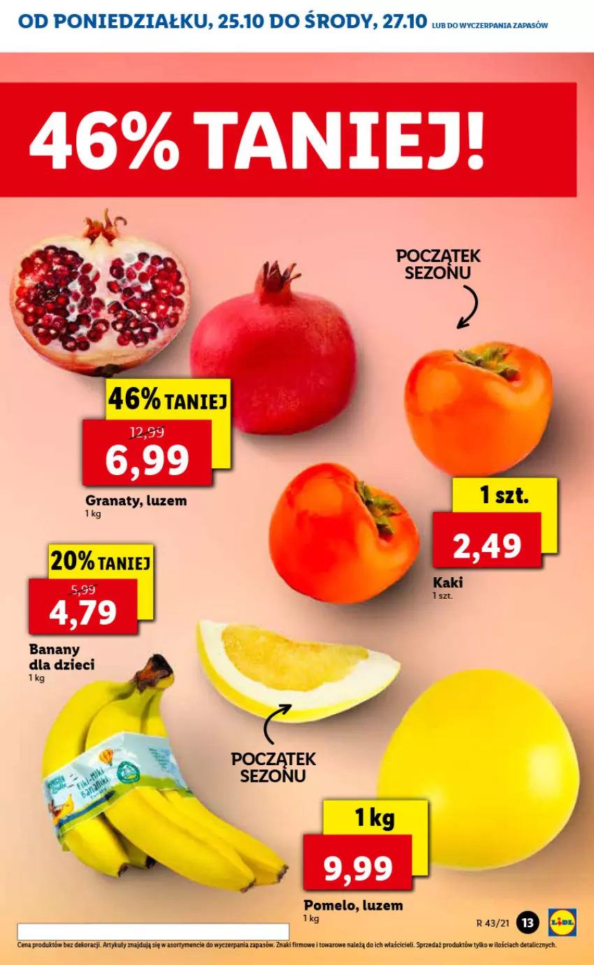 Gazetka promocyjna Lidl - GAZETKA - ważna 25.10 do 27.10.2021 - strona 13 - produkty: Banany, Dzieci, Gra, Granat, Pomelo