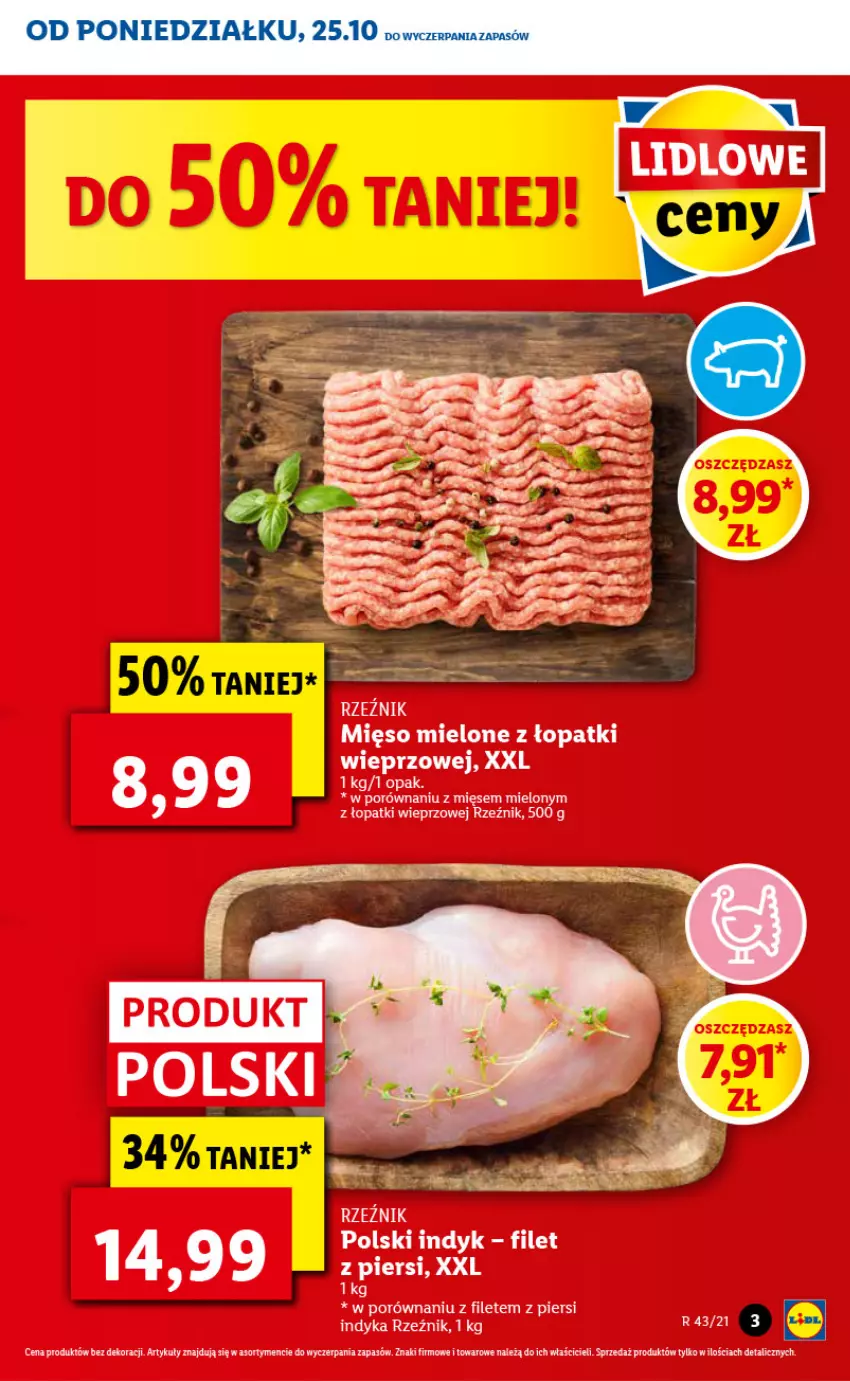 Gazetka promocyjna Lidl - GAZETKA - ważna 25.10 do 27.10.2021 - strona 3 - produkty: LG, Mięso, Mięso mielone, Mięso mielone z łopatki wieprzowej, Por