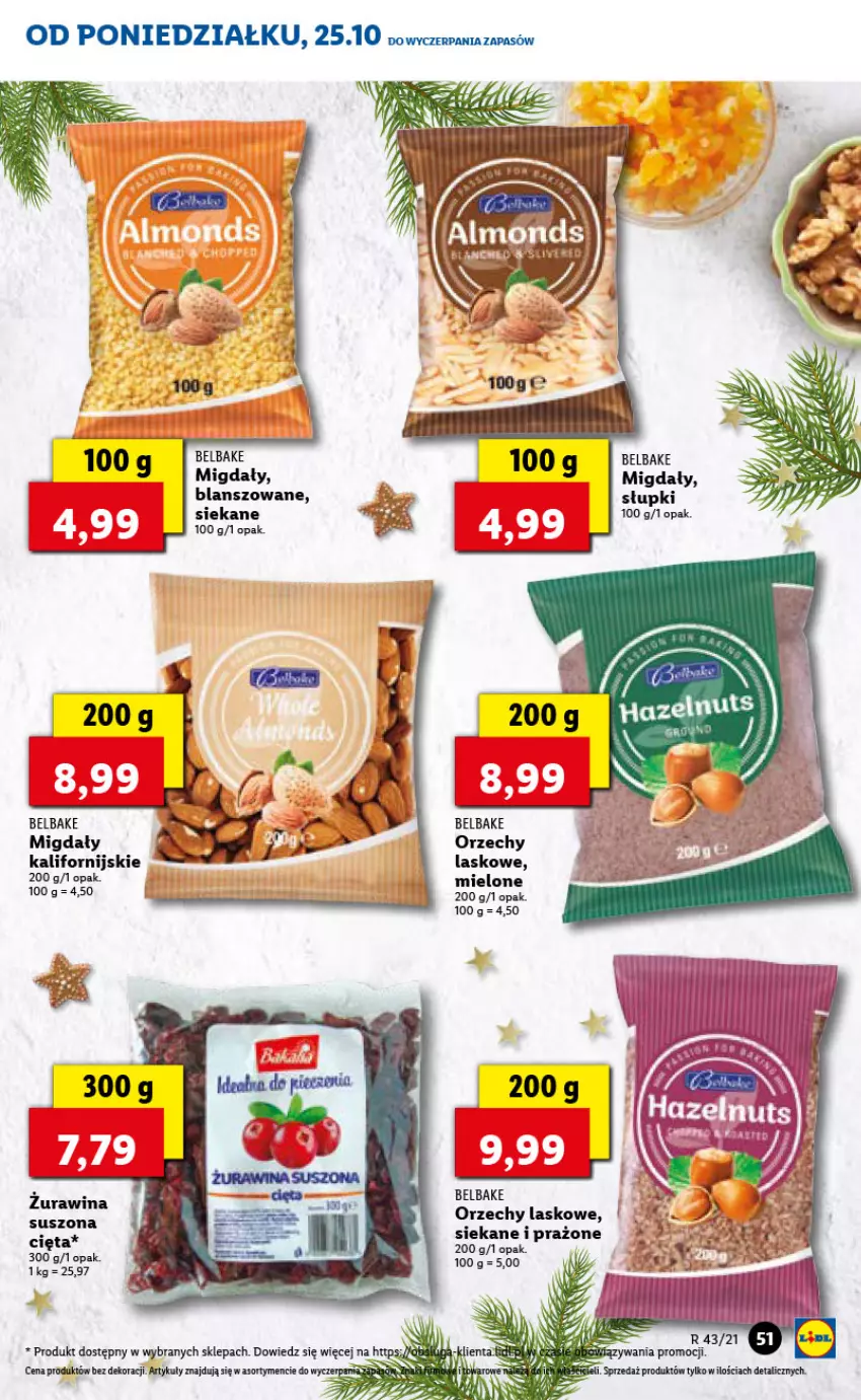 Gazetka promocyjna Lidl - GAZETKA - ważna 25.10 do 27.10.2021 - strona 51 - produkty: Fa, Migdały