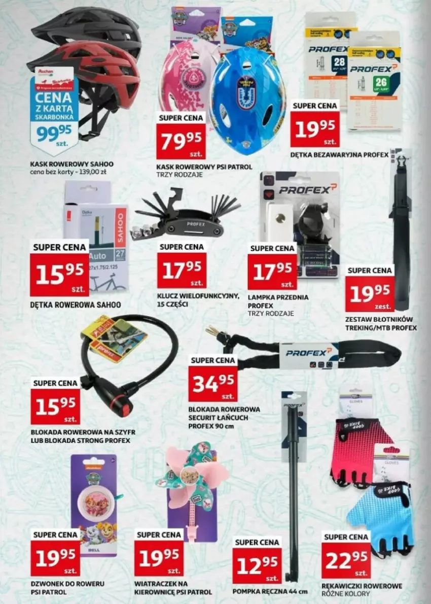 Gazetka promocyjna Auchan - ważna 02.04 do 02.05.2024 - strona 10 - produkty: Dzwonek, Kask, Pompka, Psi Patrol, Rower