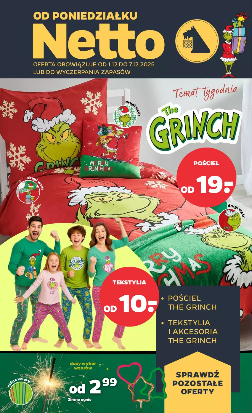 Gazetka promocyjna Netto - Od Poniedziałku Przemysłowa - ważna 01.12 do 07.12.2025 - strona 1 - produkty: Pościel