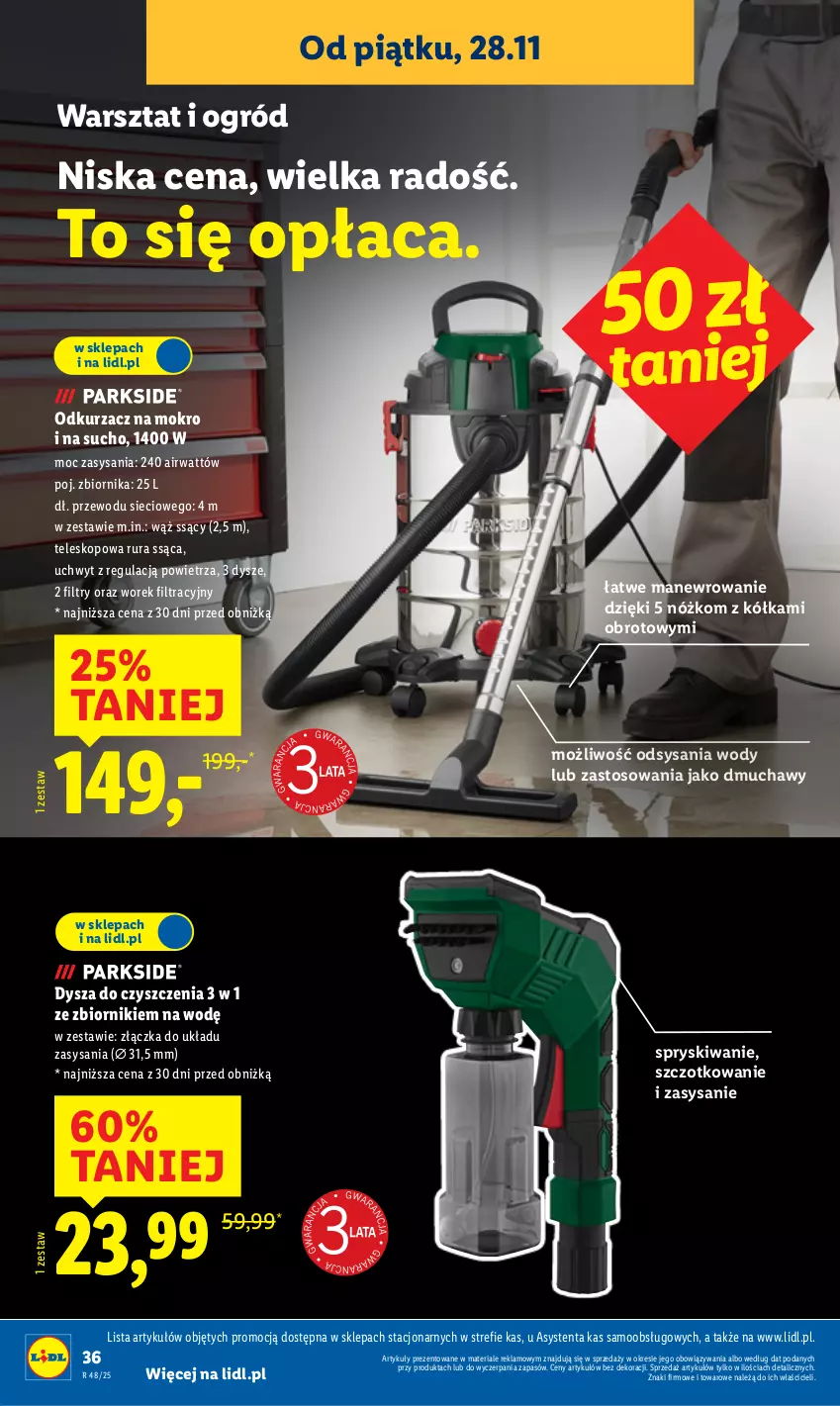 Gazetka promocyjna Lidl - GAZETKA - ważna 24.11 do 29.11.2025 - strona 40 - produkty: Anew, Odkurzacz, Ogród, Rura, Teleskop