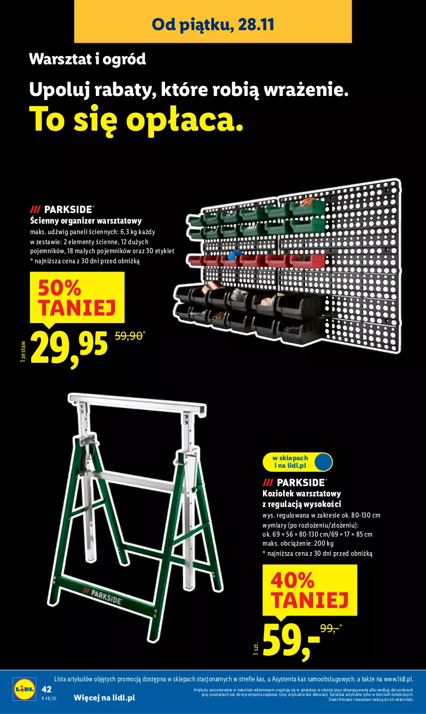 Gazetka promocyjna Lidl - GAZETKA - ważna 24.11 do 29.11.2025 - strona 46 - produkty: Dźwig, Ogród, Organizer, Pojemnik, Sok