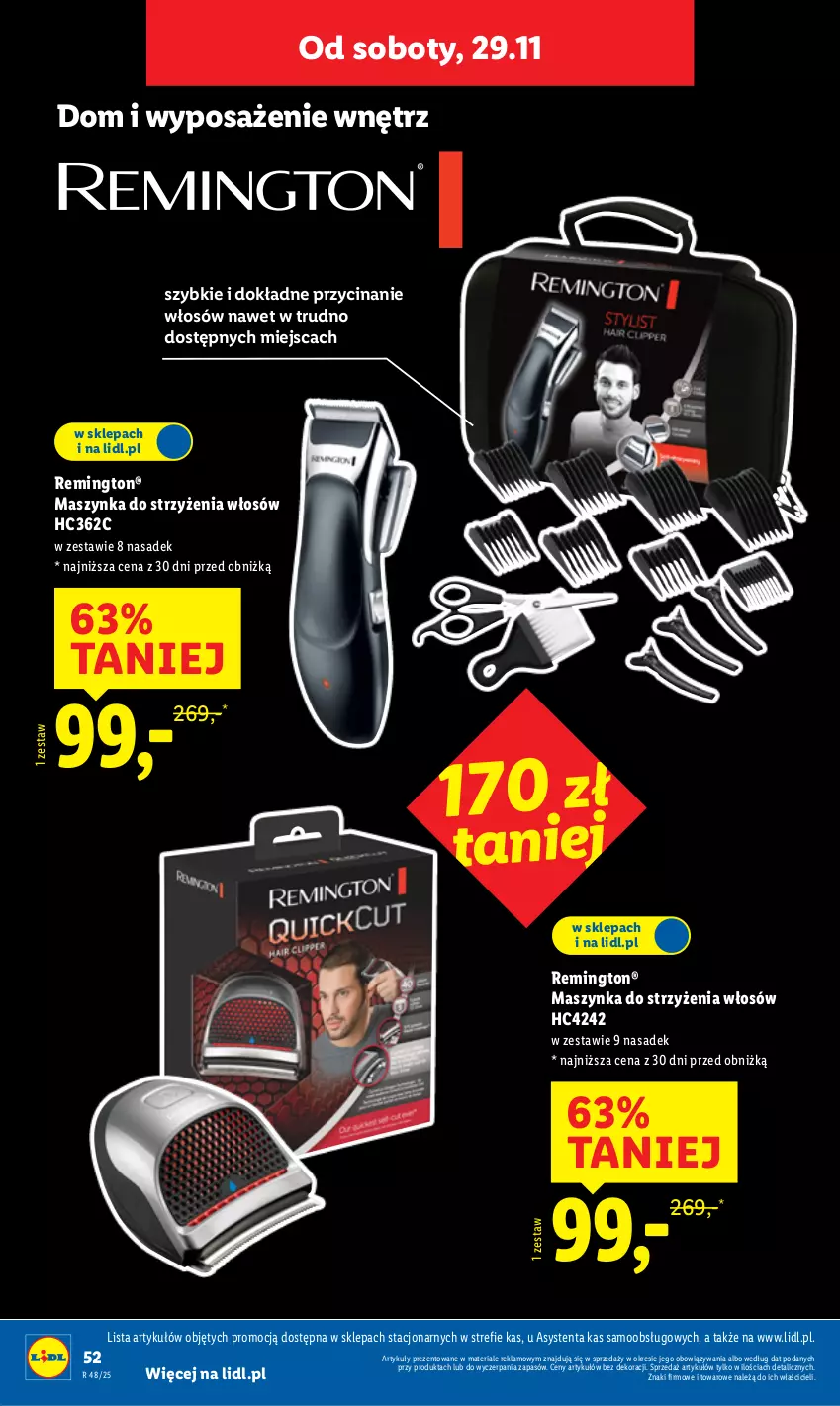 Gazetka promocyjna Lidl - GAZETKA - ważna 24.11 do 29.11.2025 - strona 56 - produkty: Maszynka, Remington, Szynka