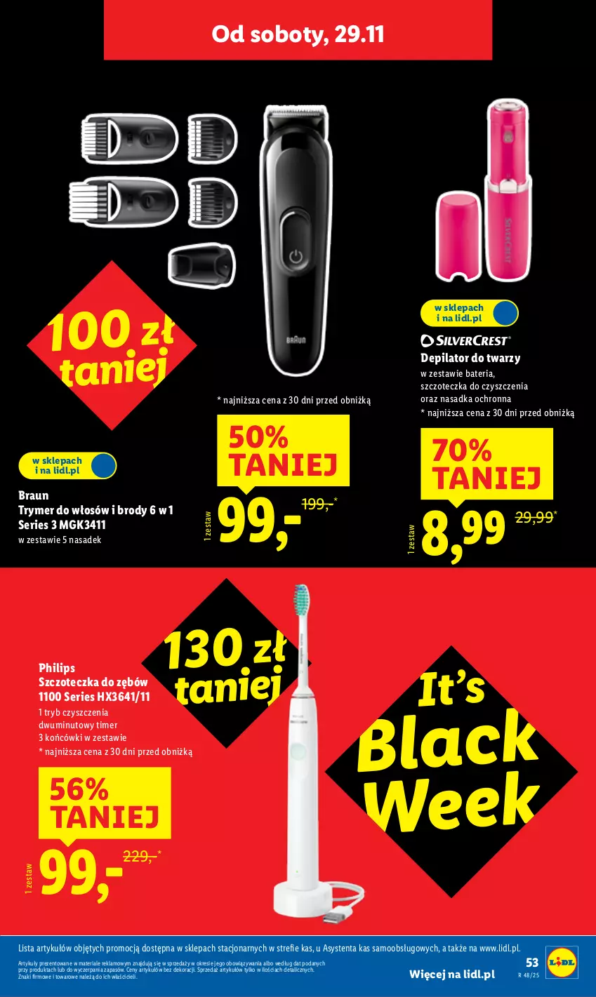 Gazetka promocyjna Lidl - GAZETKA - ważna 24.11 do 29.11.2025 - strona 57 - produkty: Bateria, Braun, Depilator, Lack, Philips, Ser, Szczoteczka, Szczoteczka do zębów