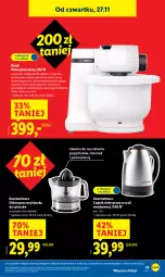 Gazetka promocyjna Lidl - GAZETKA - Gazetka - ważna od 29.11 do 29.11.2025 - strona 27 - produkty: Robot planetarny, Maszynka do mielenia, Czajnik elektryczny, Czajnik, Trzepaczka, Szynka, Robot, Wyciskarka, Maszynka, Bosch, Grejpfrut