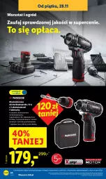 Gazetka promocyjna Lidl - GAZETKA - Gazetka - ważna od 29.11 do 29.11.2025 - strona 38 - produkty: Akumulatorowa wiertarkowkrętark, Wiertarkowkrętarka, Warka, Tarka, Wkręt, Torba, Wkrętarka, Ogród, Akumulator, Fa