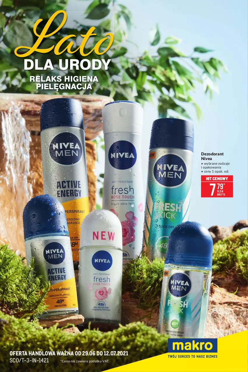 Gazetka promocyjna Makro - [Oferta specjalna] Lato dla urody - ważna 29.06 do 12.07.2021 - strona 1 - produkty: Dezodorant, Nivea