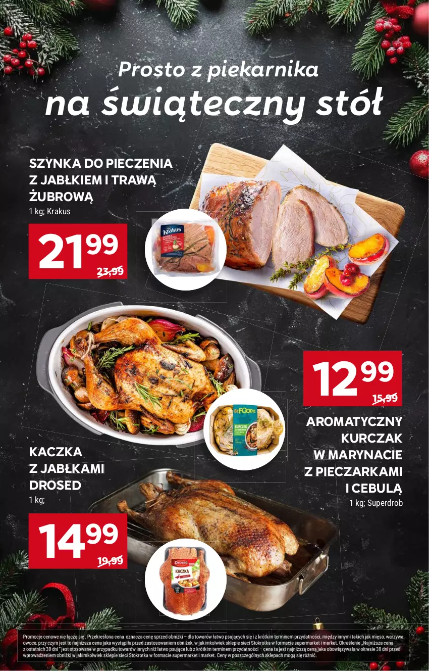 Gazetka promocyjna Stokrotka - Supermarket Opole/Radom - ważna 19.12 do 27.12.2024 - strona 39 - produkty: Jabłka, Kaczka, Krakus, Kurczak, Piec, Pieczarka, Szynka