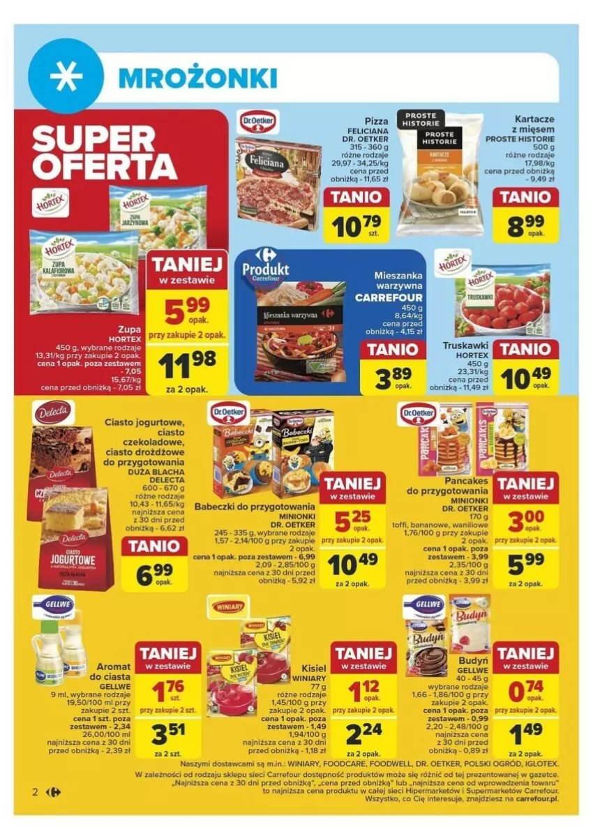 Gazetka promocyjna Carrefour - ważna 10.09 do 14.09.2024 - strona 12 - produkty: Babeczki, Ciasto jogurtowe, Dr. Oetker, Feliciana, Hortex, Jogurt, Ogród, Pizza, Por, Truskawki, Winiary