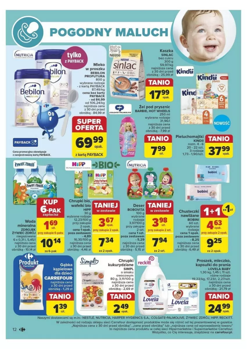 Gazetka promocyjna Carrefour - ważna 10.09 do 14.09.2024 - strona 4 - produkty: BEBILON, Chrupki, Chusteczki, Colgate, Fa, HiPP, Kapsułki do prania, Kindii, LG, Lovela, Majtki, Mleczko, Mleko, Palmolive, Pieluchomajtki