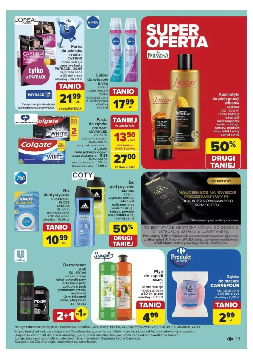 Gazetka promocyjna Carrefour - ważna 10.09 do 14.09.2024 - strona 5 - produkty: Adidas, Colgate, Dezodorant, Fa, Lakier, LG, Nivea, Palmolive, Skyn