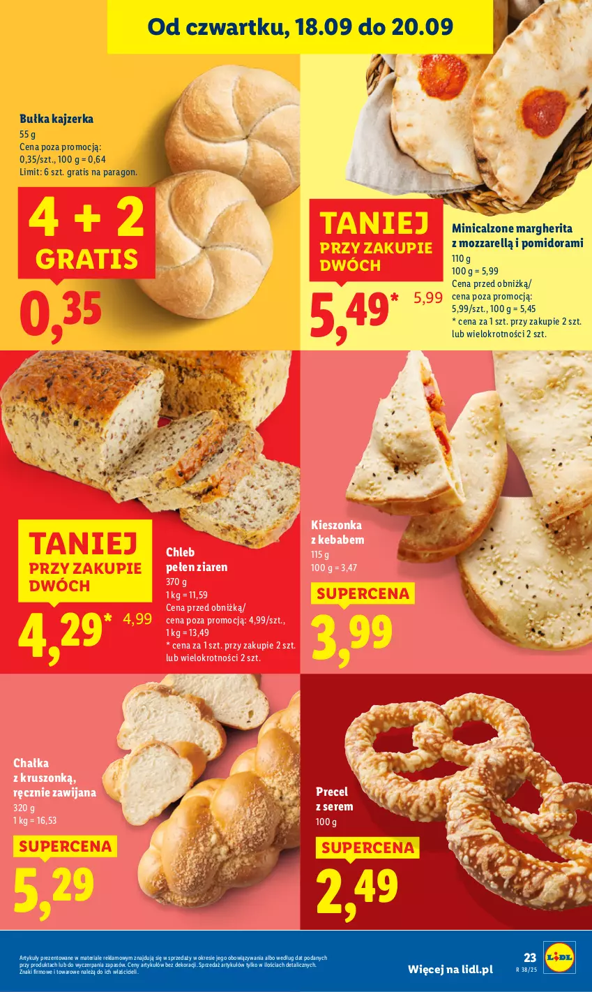 Gazetka promocyjna Lidl - GAZETKA - ważna 18.09 do 20.09.2025 - strona 27 - produkty: Bułka, Chleb, Gra, Kajzerka, Kebab, Ser