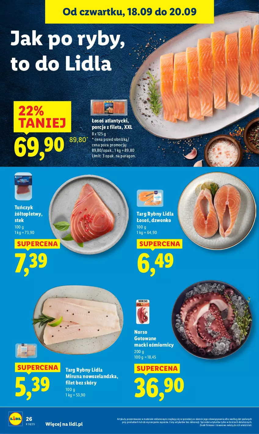 Gazetka promocyjna Lidl - GAZETKA - ważna 18.09 do 20.09.2025 - strona 30 - produkty: Miruna, Por, Stek, Top, Tuńczyk